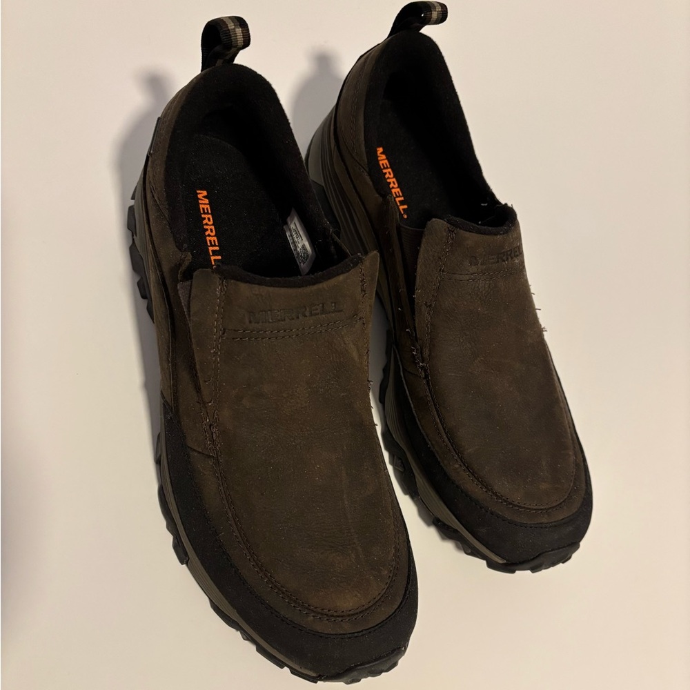 Merrell Men's Waterproof Moc Slip-On Shoes. Size 14.